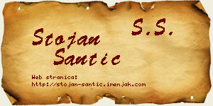 Stojan Šantić vizit kartica